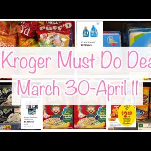 5 KROGER MUST DO DEALS 3/30-4/11🛒🤩 NEW MEGA EVENT Cheap Food , Laundry Products| COUPONING AT KROGER