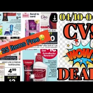 Cvs Best Wow Deals 04/10-04/16| Free Hair Care,Oral Care,Cosmetics, Laundry & Cheap Paper Products!