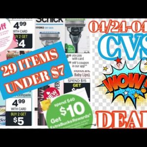 CVS Best Wow Deals 04/24-04/30|29 Items Under $7.00🔥$0.25 Hair Care|Free Cosmetic & Oral Care!