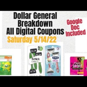 Dollar General $11 OOP ALL DIGITAL COUPONS | $5 off $35 LOTS OF ITEMS! 5/14/22