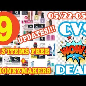 CVS 9 Best Wow Deals 05/22-05/28|Free Deodorant|Razors|Cosmetics|$1.00 Diapers|0.49 Cereal & More!