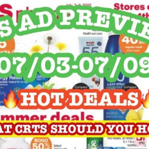 CVS AD Preview 07/03-07/09 Freebies + What Crts should you hold?