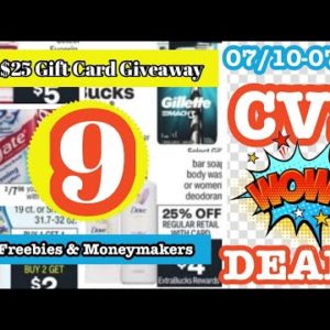 CVS 9 Best Wow Deals 07/10-07/16 Free Oral Care,Cosmetics, $0.21 Body Wash, Cheap Vitamins & More!