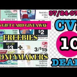 CVS 10 Best Deals 07/24-07/30 Free Toothpaste|Free Cosmetics|$1 Laundry| $0.33 Hair Care & More!