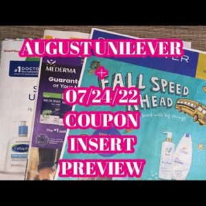 August Unilever 2022 Coupon Insert Preview