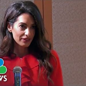 Amal Clooney Reminds World Leaders Not To Be 'Numb' To War Crimes In Ukraine