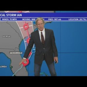 Tropical Storm Ian: Worst of high tides in St. Augustine is over | Latest models Sept 29 1pm
