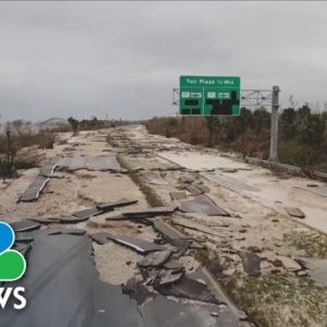 Drone Footage Shows Hurricane Ian's Damage To Sanibel Causeway