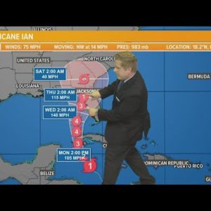 Ian now a Category 1 Hurricane as it approaches Cayman Islands, expected to be Cat 4 as it approache