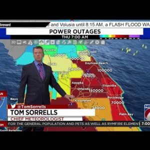 News 6 Chief Meteorologist Tom Sorrells pinpoints current power outages