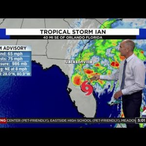 Ian downgraded to tropical storm as it crosses Florida Peninsula