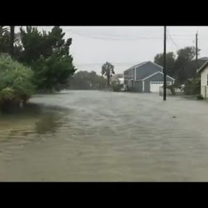 Matanzas Boulevard in St. Augustine flooded from Ian