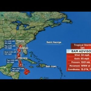 TRACK, MODELS, MORE: Tropical Storm Ian expected to strengthen, become hurricane Sunday