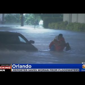 Reporter Rescues Woman From Flood Waters In Orlando During Hurricane Ian