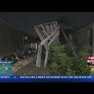 Possible tornado causes damage at Davie mobile home park