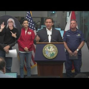 Florida Gov. DeSantis speaks about devastation in SWFL following flooding from Tropical Storm Ian