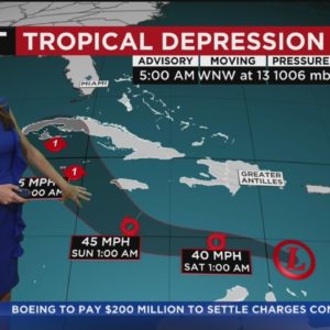 Tracking The Tropics: Tropical Depression 9 forms in central Atlantic