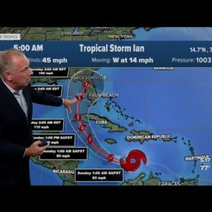 Tropical Storm Ian 5 a.m. advisory, Sept. 24, 2022