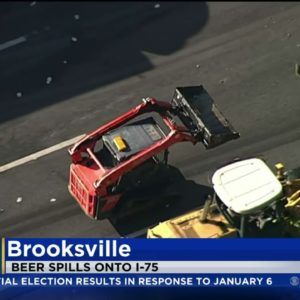Truck Crashes And Spills Beer On North Florida Highway