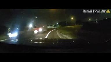 VIDEO: 2 wrong-way drivers nearly hit Tampa Police Officer head-on