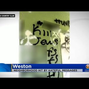 Anti-Semitic Graffiti Spray-Painted Across Weston Hills Neighborhood