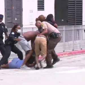 Families brawl outside Jackson Memorial Hospital