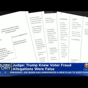 Judge: Trump Knew Claims Of Voter Fraud Were False