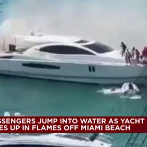 Passengers jump into water as Miami Beach yacht goes up in flames
