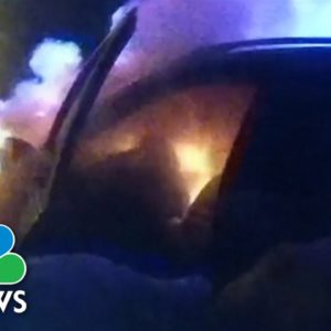 Police Bodycam Video Shows Driver Pulled From Burning Vehicle