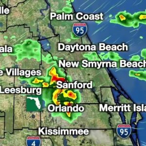 Rain drenches portions of Central Florida