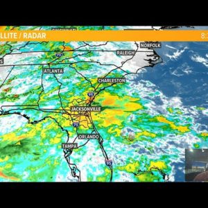 Rain increasing overnight with thunder on the First Coast