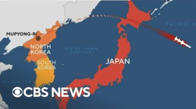 North Korea launches test missile over Japan forcing residents to take shelter
