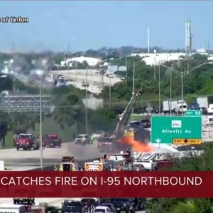 Tanker fire shuts down I-95 in Delray Beach