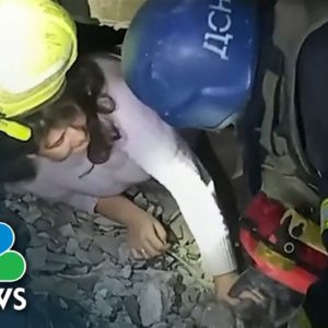 Video Shows Moment Family Rescued From Rubble Of Zaporizhzhia Home