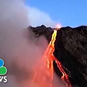 Watch: Drone Video Of Italy's Erupting Stromboli Volcano