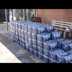 Water distribution for residents affected by Hurricane Ian