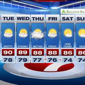 Your forecast for Monday, October 10th from the 7Weather team