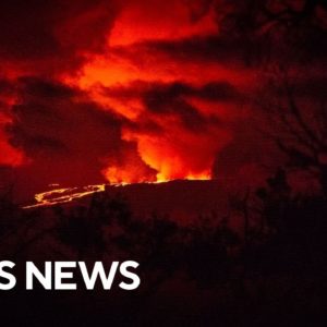 Lava spews from Hawaii's Mauna Loa after volcano erupts for first time in decades