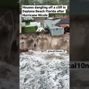 Beach erosion in Daytona Beach after Hurricane Nicole