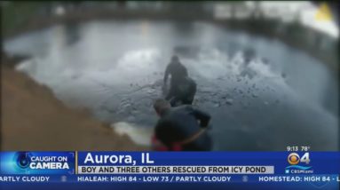 Caught on Camera: Rescuers save victims in icy ponds