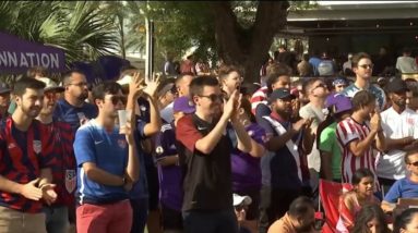 Soccer fans gather in Orlando cafe to watch US play England in World Cup