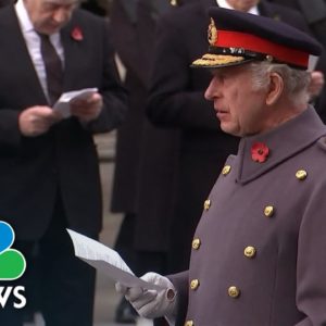 King Charles III leads Remembrance Sunday Service For First Time As Monarch