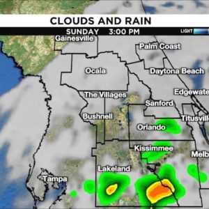 More clouds, few storms possible to close out the weekend in Central Florida