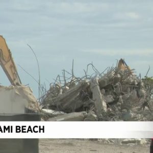 Deauville hotel implodes during demolition in Miami Beach