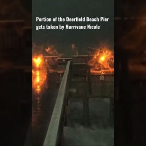 #deerfieldbeach Pier destroyed by Hurricane Nicole