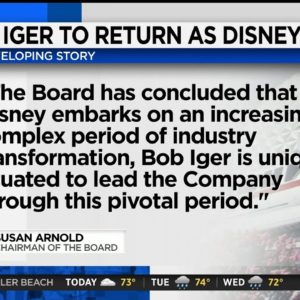 Disney announces Bob Iger's return as CEO