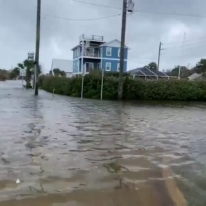 Hurricane Nicole: Scenes at Crescent Beach after the storm