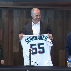 Miami Marlins new manager Skip Schumaker introduced at LoanDepot Park