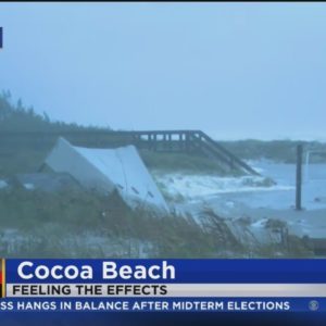 Nicole's winds, rain subsiding in Cocoa Beach