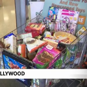 Non-perishable goods collected in Hollywood for those in need